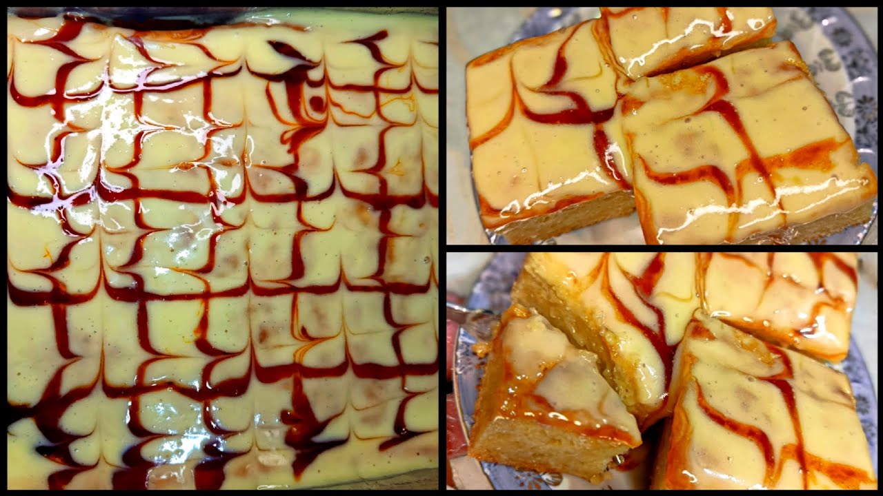 كيكه الكراميل بصوص الكراميل بطريقة لذيذه جداً وهتعمليها دايما من حلاوتها 👌🏻😋