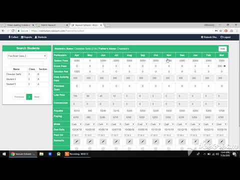 How to collect fees using Vawsum Cashier Panel?