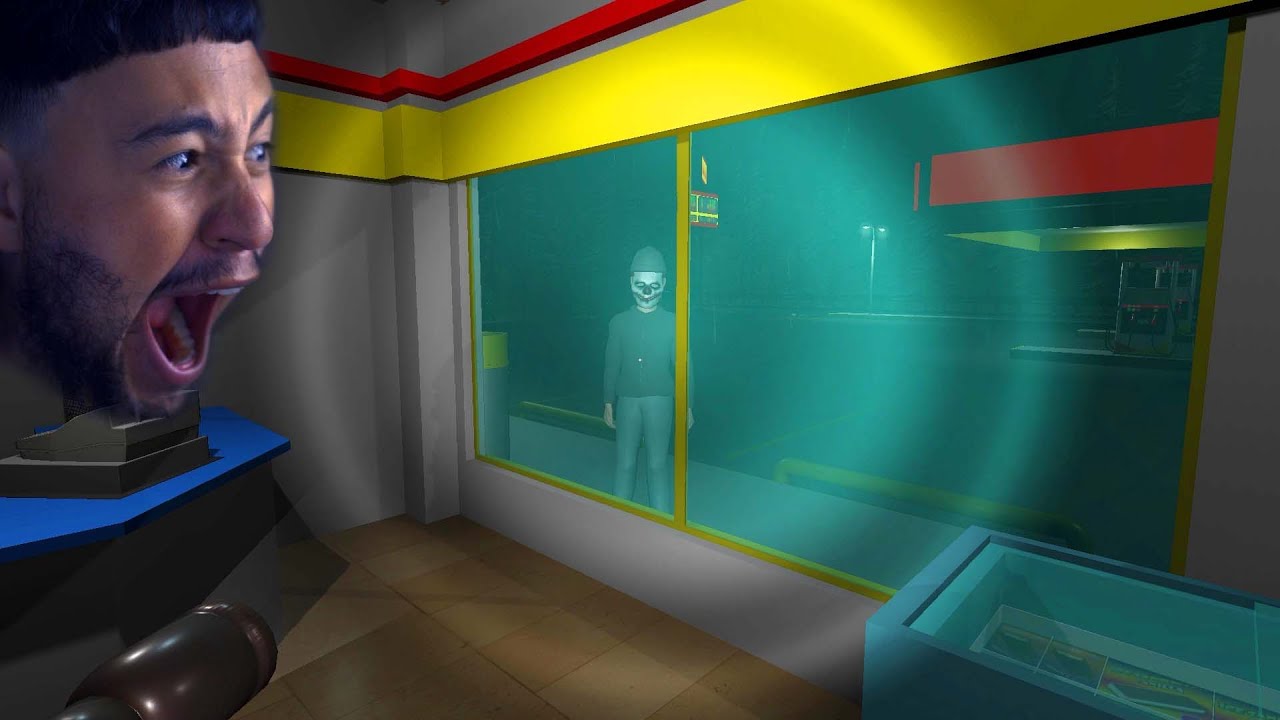 работая в ночную смену на заправке..