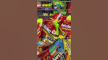 BUNCH OF CANDIES !!! #skittles #twizzlers #nibs  #reese  #candy #gummycandy #shorts