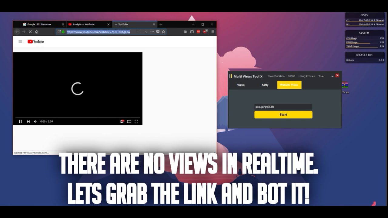 YouTube ViewBot Tool  5000  VIEWS A SECOND!!!  YouTube Adf ly Adfoc us Shorte st
