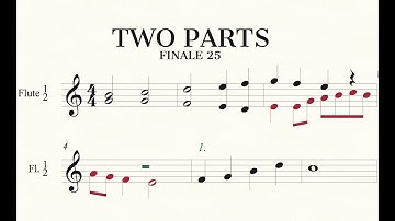 Two Parts on One Staff | Finale Superuser