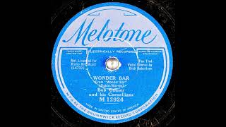 Wonder Bar ~ Bob Causer and His Cornellians, Dick Robertson (Vocal Chorus) (1934)