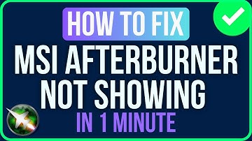 MSI Afterburner Not Showing Anything [FIXED] | Fix MSI Afterburner Not Working