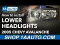 How to Replace Lower Headlights 2003-06 Chevy Avalanche 1500