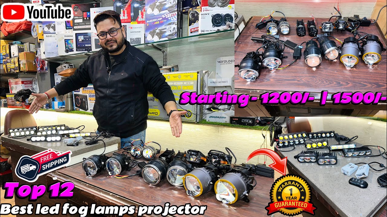 Top 12 Best LED Fog Lamp Projectors For cars Rs 1500 Only आपकी सोच से भी सस्ता 😱All India delivery 