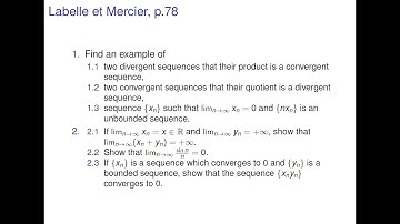 Analysis - Convergence of Sequence (sum, product, quotient of two sequences)