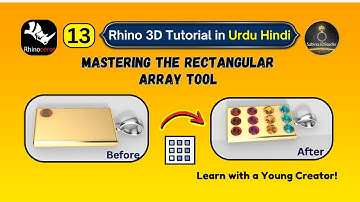 How to Use Rectangular Array Tool in Rhino3D | Urdu Tutorial for Beginners