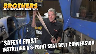 Classic Chevy & GMC Truck 3-Point Seat Belt Conversion Install - Shoulder Harness / Safety