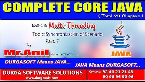 Core Java-Multi-Threading-Synchronization Scenario-Part 7
