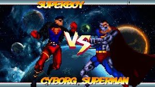 Superboy Superman vs Cyborg Superman Bizarro Justice League Task Force 2