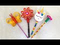 CÓMO DECORAR TUS LÁPICES con GOMA EVA (adornos fáciles para lápices) - Ideas Fantásticas