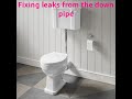 WC flush pipe leaks.