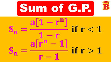 Sum to n terms of a G.P.