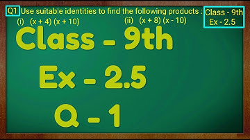 Class - 9th, Ex - 2.5, Q 1 (POLYNOMIALS) Maths NCERT CBSE