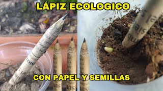 Como hacer un lápiz ecológico con papel periódico reciclado