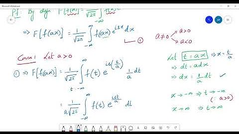 Properties of Fourier Transforms  - Part 1