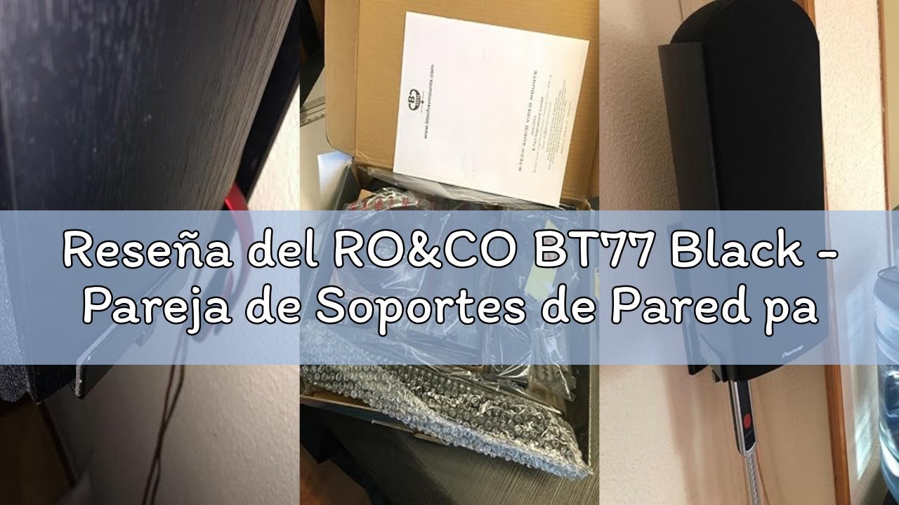 Reseña del RO&CO BT77 Black - Pareja de Soportes de Pared para Altavoz ...