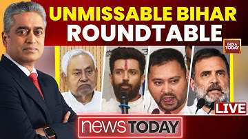 Rajdeep Sardesai Live: Unmissable Bihar Roundtable | Bihar Election LIVE Updates | NDA vs MGB Debate