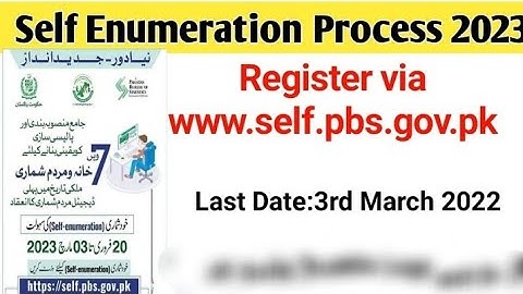 how to self enumerate online digital census Pakistan #digitalcensus #census2023 #pbs #pakistancensus