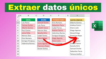 🖍️EXTRAER valores ÚNICOS de varias tablas en Excel como un EXPERTO✅