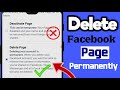 How To Delete Facebook Page Permanently | 2024 | ফেসবুক পেজ ডিলিট করার নিয়ম