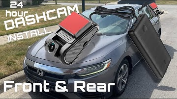 Install 24 hour dash cam with power bank