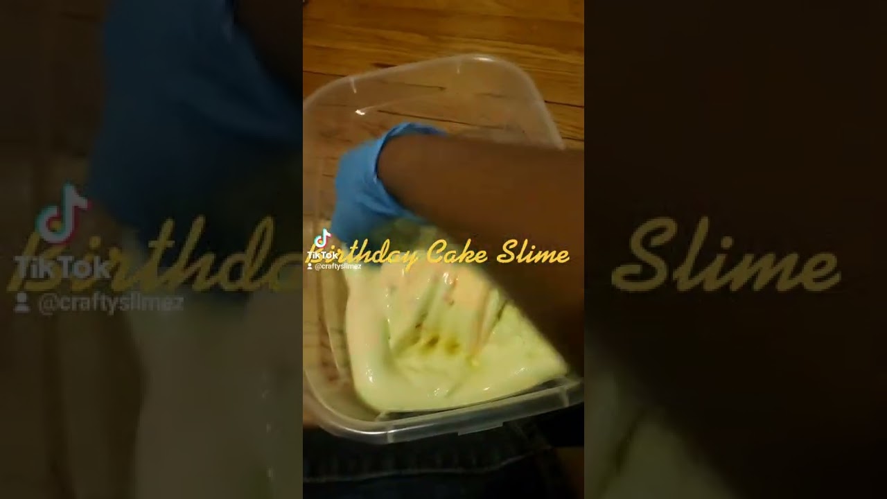birthday cake slime