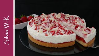 Erdbeerkuchen / "Italienischer" Erdbeerkuchen / ohne Gelatine / Erdbeertorte