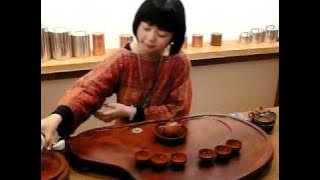 Tea scholar Didi Liu demonstrating Chinese Gong Fu tea ceremony