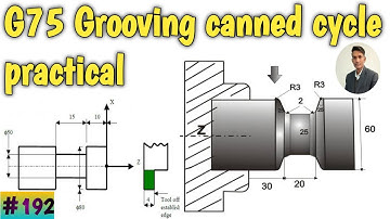 G75 Grooving canned cycle programming||How to do practical of G75 Grooving canned cycle programming