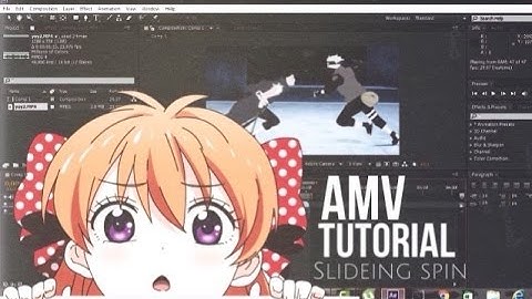 AMV Tutorial - After effect slideing spin transition .