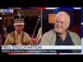 John cleese in hysterics over king charless coronation  it was a monty python sketch