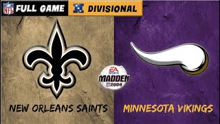 Madden Nfl 2004 Historic Teams - 2000 New Orleans Saints Vs. 2000 Minnesota Vikings