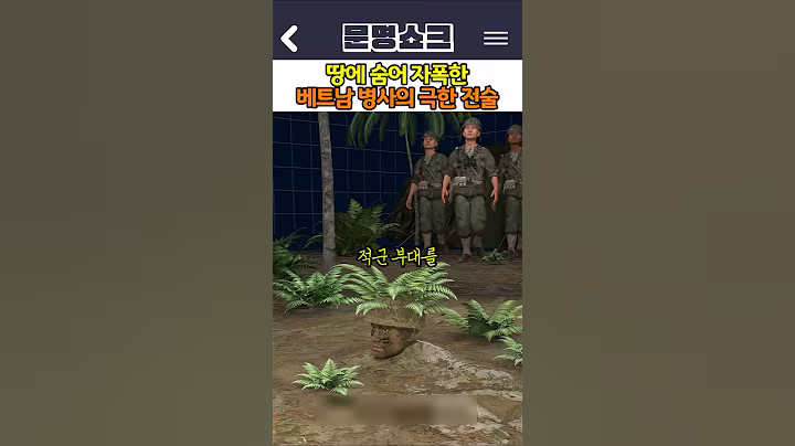 땅에 숨어 자폭한 베트남 병사의 극한 전술