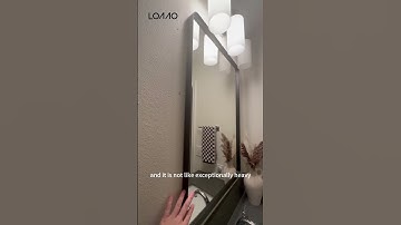 LOAAO Black Metal Framed Wall Mounted Bathroom Mirror