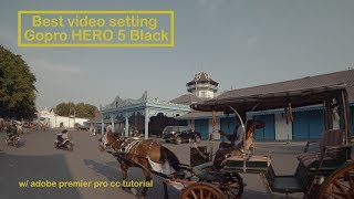 best setting video for Gopro Hero 5 black w/ premier pro CC tutorial