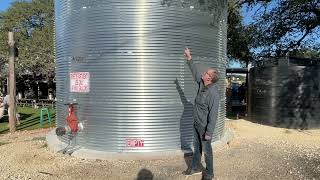 Levetator Level Gauge Installed on Water Storage Tank over 20’ tall