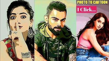 How To Create Cartoon Effect In Photo|Photo To Cartoon|1 Click...😲