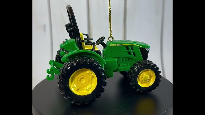 Personalized John Deere Tractor With ROLL BAR Christmas Ornament