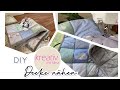 Babydecke nähen Patchwork für Anfänger Ecken einfassen einfache Nähanleitung DIY sew baby blanket