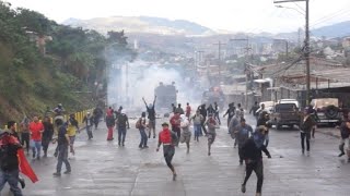 Arrecian protestas en Honduras por tiunfo de Hernández