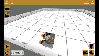 Going around the corners with VEX VR robot.