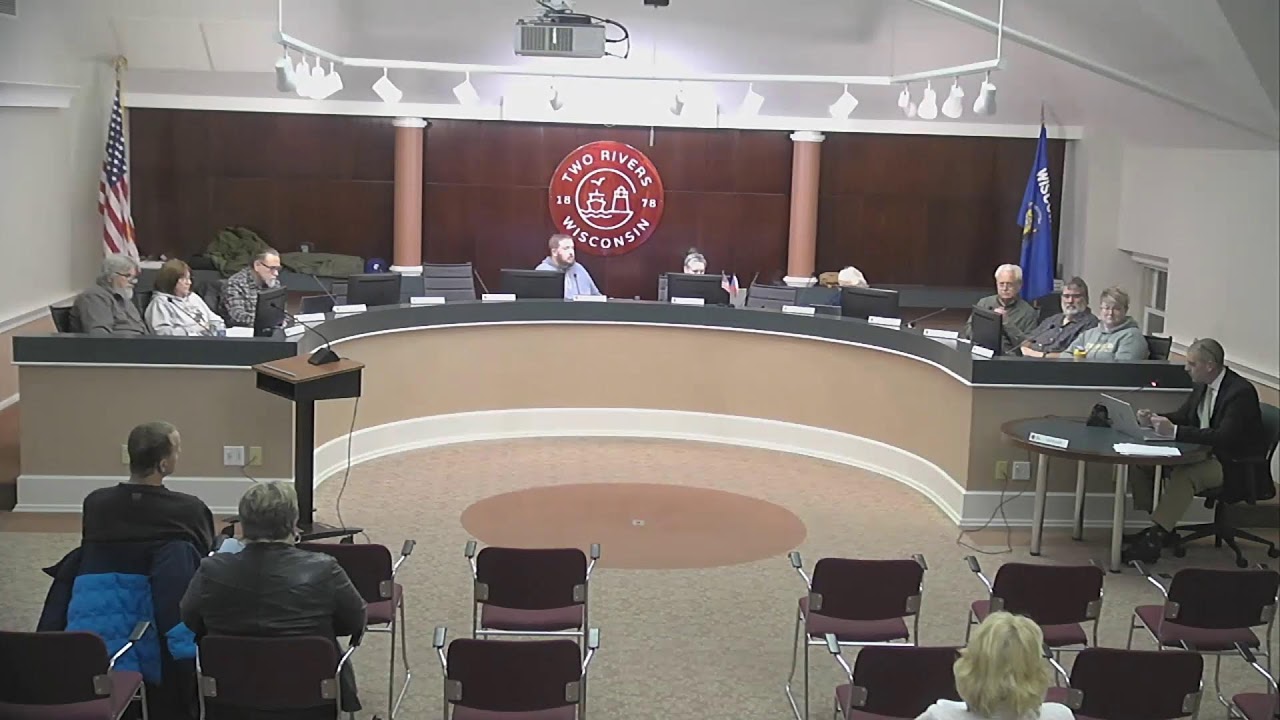 Two Rivers City Council Meeting for Monday, March 2, 2026