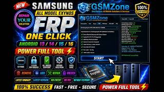 Samsung Frp unlock | Exynos cpu all modal | Android 13/ 14/15/16 latest pach one click