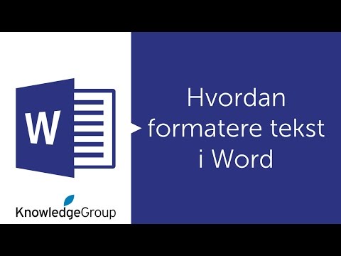 Video: Hvordan Formatere Innholdet