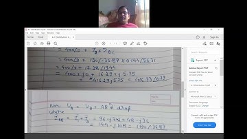 EE 307 Voltage Drop Calculation for A C  Radial Distributor