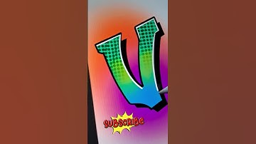 Graffiti alphabet A to Z a procreate tutorial - Graffiti V #graffitiletters #typography #berthox