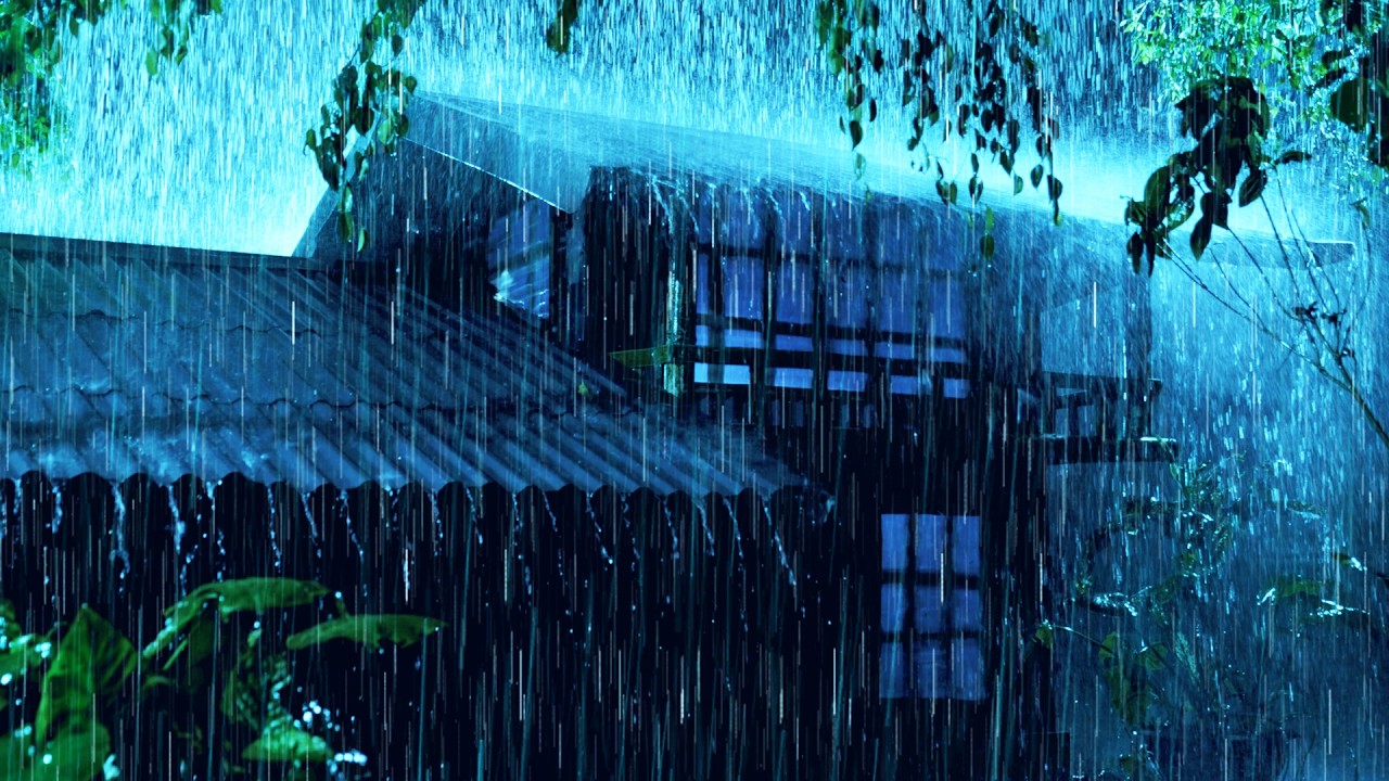 Sonido De Lluvia Para Dormir Con Truenos Fuertes ⛈️ Alivia El Estrés Y ...