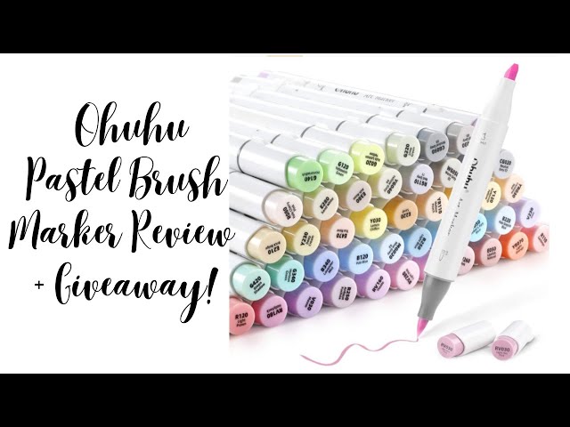 Ohuhu Pastel Brush Marker Review & Giveaway!!! (Closed) 